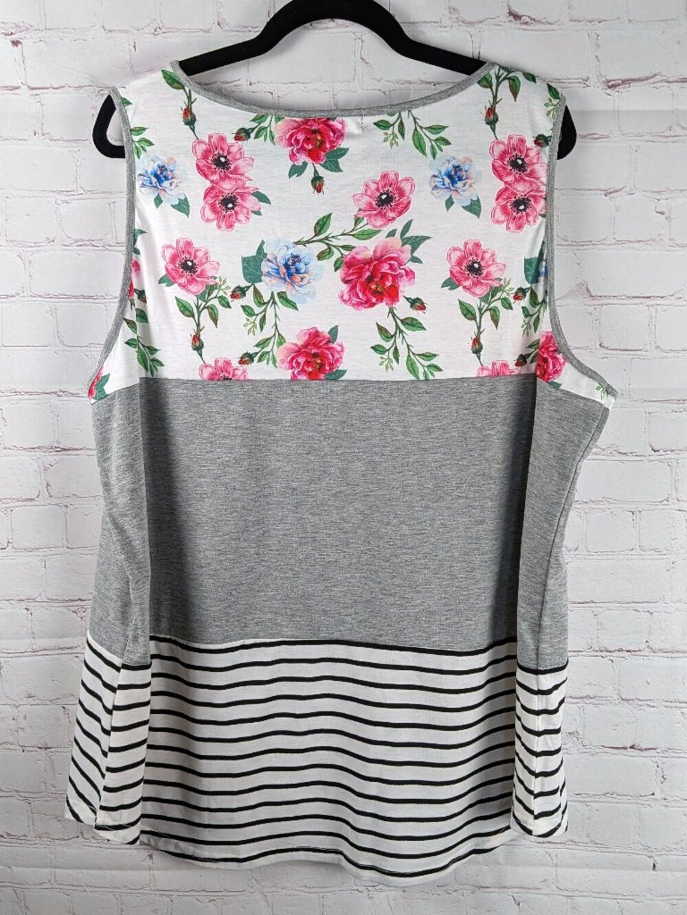 NEW Halife Floral/Striped Tank Top 3XL - Picture 6 of 6